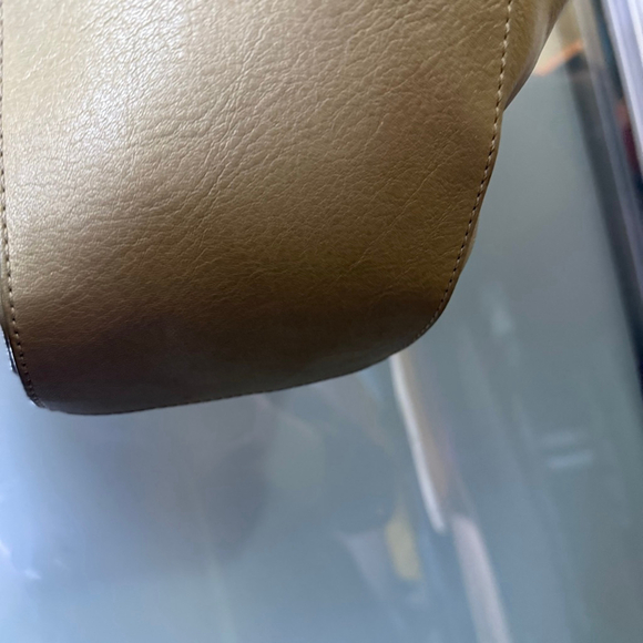 Cole Haan Metallic Beige Leather Drawstring Shoulder Bag - Picture 6 of 14